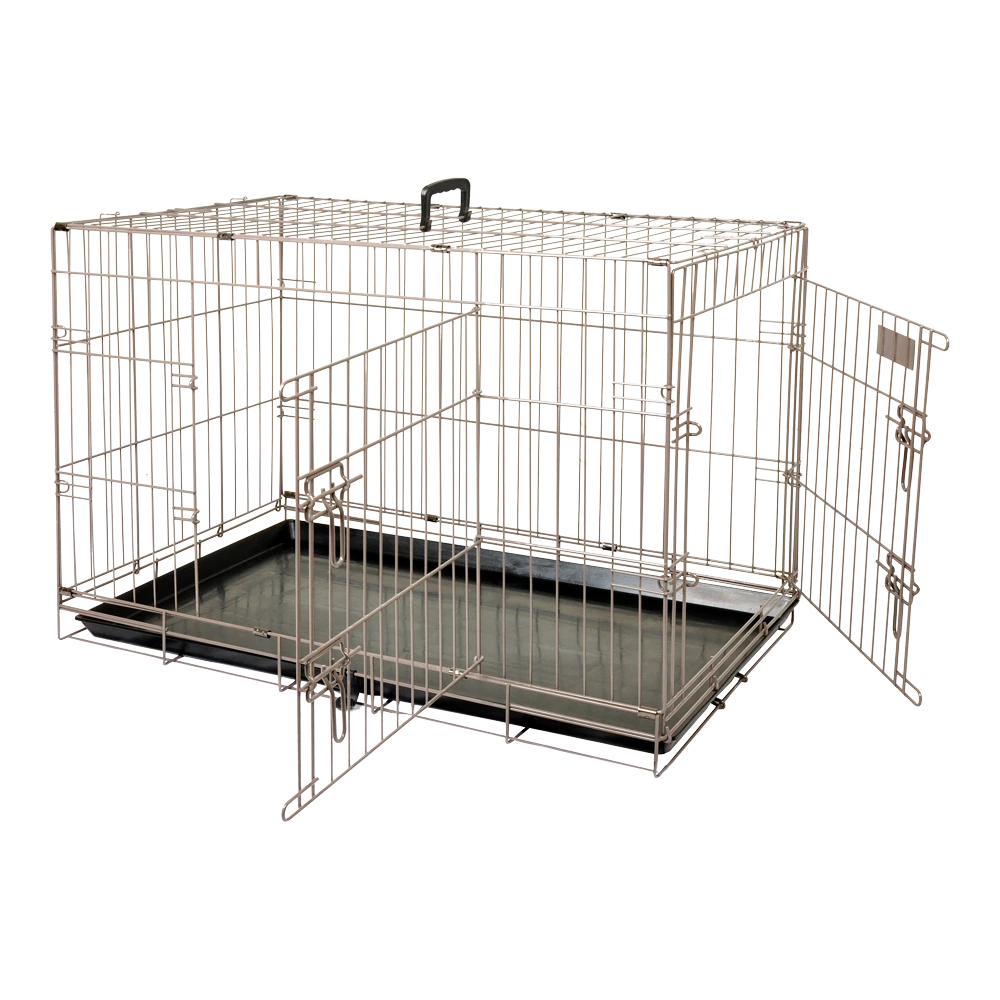 Flamingo Draadkooi Ebo Taupe - XL - 70x109x77cm - Hondenbench 4 Flamingo Draadkooi Ebo Taupe - XL - 70x109x77cm - Hondenbench - Afbeelding 2