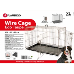 Flamingo Draadkooi Ebo Taupe - XL - 70x109x77cm - Hondenbench 11 Flamingo Draadkooi Ebo Taupe - XL - 70x109x77cm - Hondenbench -Flamingo Verkoop draadkooi ebo taupe xl 70x109x77cm hondenbench 5