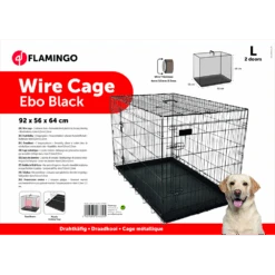 Flamingo Draadkooi Ebo Zwart - L - 56x92x64cm - Hondenbench -Flamingo Verkoop draadkooi ebo zwart l 56x92x64cm hondenbench 4