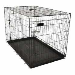 Flamingo Draadkooi Ebo Zwart - M - 47x77x55cm - Hondenbench