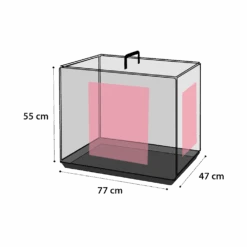 Flamingo Verkoop -Flamingo Verkoop draadkooi ebo zwart m 47x77x55cm hondenbench 2