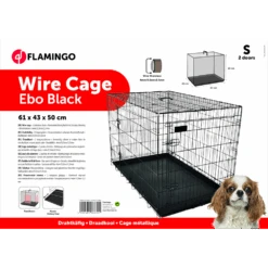 Flamingo Draadkooi Ebo Zwart - S - 43x61x50cm - Hondenbench -Flamingo Verkoop draadkooi ebo zwart s 43x61x50cm hondenbench 4