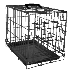 Flamingo Draadkooi Ebo Zwart - XS - 31x47x38cm - Hondenbench