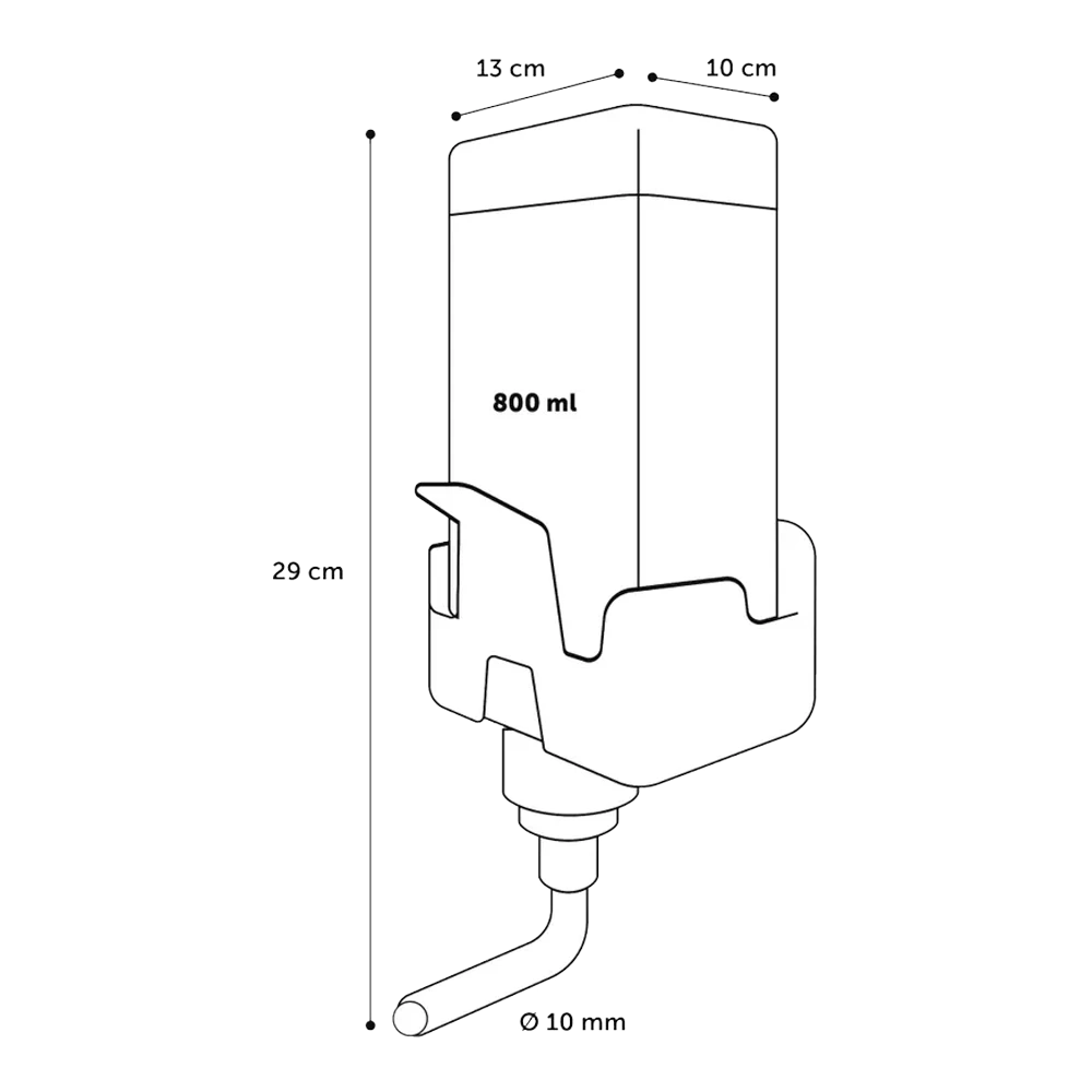 Flamingo Drinkfles Jora Voor Knaagdieren - Lichtgroen - 800ml 4 Flamingo Drinkfles Jora Voor Knaagdieren - Lichtgroen - 800ml - Afbeelding 2