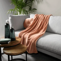 Dutch Decor Plaid Harvey - 150x200cm - Muted Clay -Flamingo Verkoop dutch decor plaid harvey 150x200cm muted clay polyester 3 1