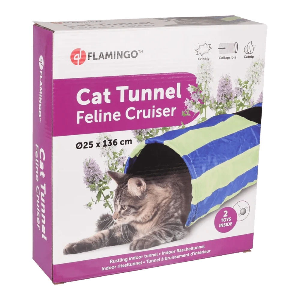 Flamingo Feline Cruiser Nylon 136cm - Blauw/groen - U00f825cm 6 Flamingo Feline Cruiser Nylon 136cm - Blauw/groen - U00f825cm - Afbeelding 4