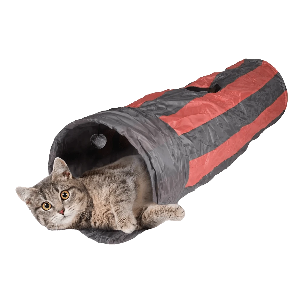 Flamingo Feline Cruiser Nylon 90cm - Rood/grijs- U00f825cm 4 Flamingo Feline Cruiser Nylon 90cm - Rood/grijs- U00f825cm - Afbeelding 2