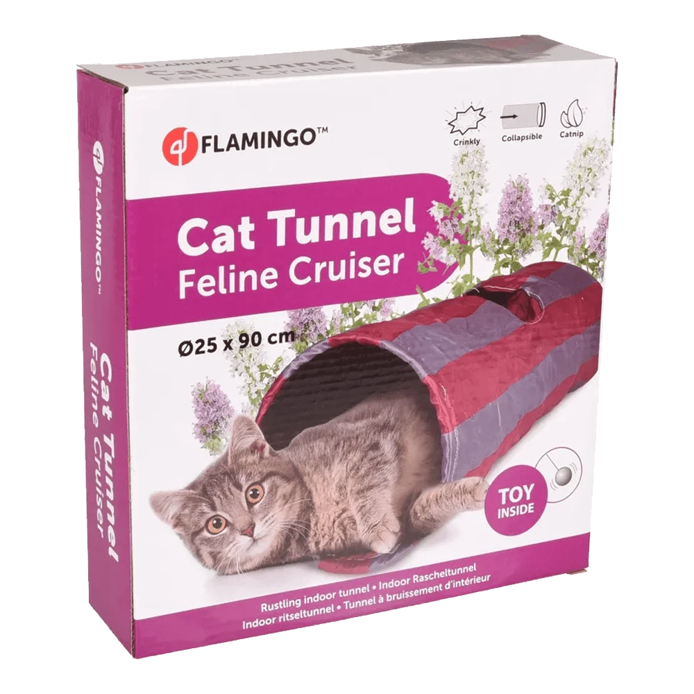 Flamingo Feline Cruiser Nylon 90cm - Rood/grijs- U00f825cm 6 Flamingo Feline Cruiser Nylon 90cm - Rood/grijs- U00f825cm - Afbeelding 4