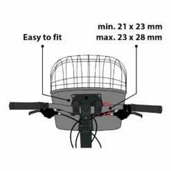 Flamingo Fietsmand Stuur Canna - Bruin -Flamingo Verkoop fietsmand stuur canna bruin kunststof 6