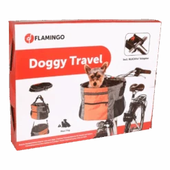 Flamingo Fietsmand Stuur Nylon - Oranje/Grijs