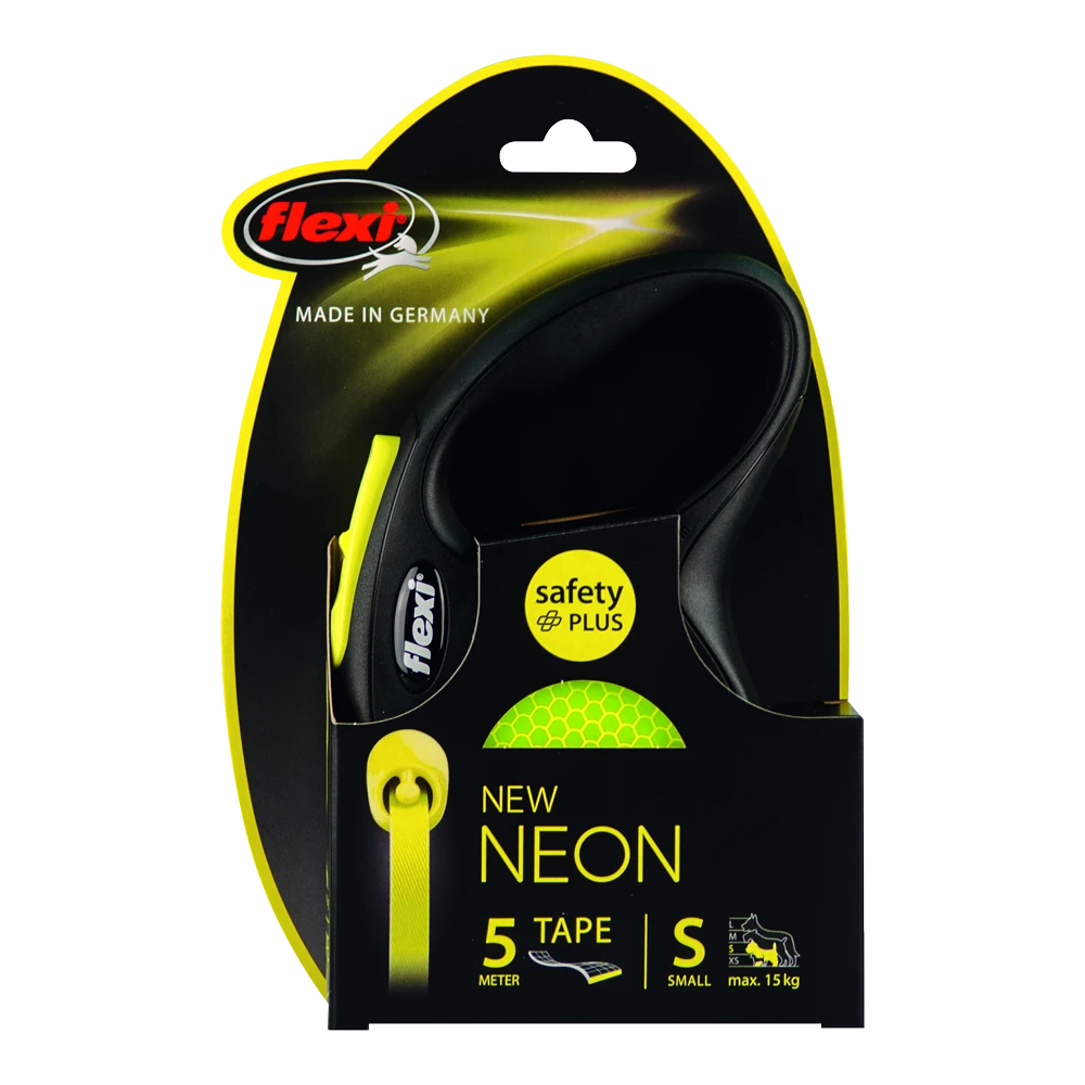 Flexi Rollijn Neon - Tape 5m - S 15KG - Hondenriem 4 Flexi Rollijn Neon - Tape 5m - S 15KG - Hondenriem - Afbeelding 2