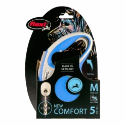 Flexi Rollijn New Comfort Blauw - Koord 5m - M 20KG - Hondenriem -Flamingo Verkoop flexi rollijn new comfort blauw koord 5m m 20kg hondenriem 2 5
