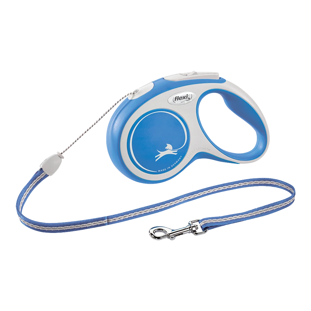 Flexi Rollijn New Comfort Blauw - Koord 5m - S 12KG - Hondenriem