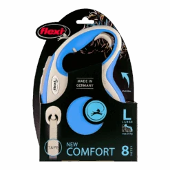 Flexi Rollijn New Comfort Blauw - Tape 8m - L 50KG - Hondenriem -Flamingo Verkoop flexi rollijn new comfort blauw tape 8m l 50kg hondenriem 2 5