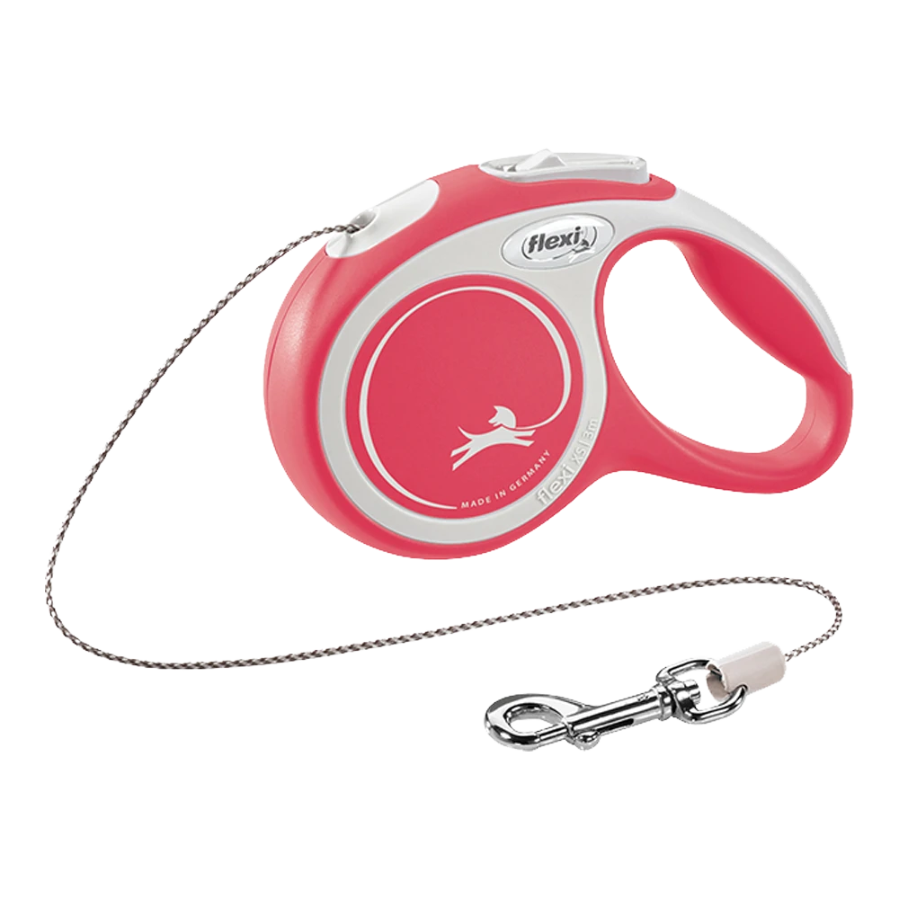 Flexi Rollijn New Comfort Rood - Koord 3m - XS 8KG - Hondenriem