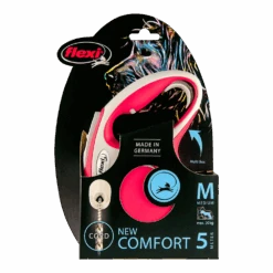Flexi Rollijn New Comfort Rood - Koord 5m - M 20KG - Hondenriem -Flamingo Verkoop flexi rollijn new comfort rood koord 5m m 20kg hondenriem 2 5