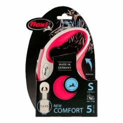 Flexi Rollijn New Comfort Rood - Tape 5m - S 15KG - Hondenriem -Flamingo Verkoop flexi rollijn new comfort rood tape 5m s 15kg hondenriem 2 5