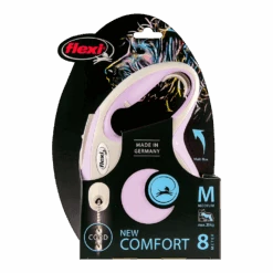 Flexi Rollijn New Comfort Roze - Koord 8m - M 20KG - Hondenriem -Flamingo Verkoop flexi rollijn new comfort roze koord 8m m 20kg hondenriem 2 5