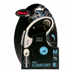 Flexi Rollijn New Comfort Zwart - Koord 8m - M 20KG - Hondenriem -Flamingo Verkoop flexi rollijn new comfort zwart koord 8m m 20kg hondenriem 2 5