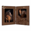 Fotolijst Paarden Tweeluik - Roestbruin - 39,5x3x25cm - Happy House -Flamingo Verkoop fotolijst paarden tweeluik roestbruin 39 5x3x25cm happy house 1