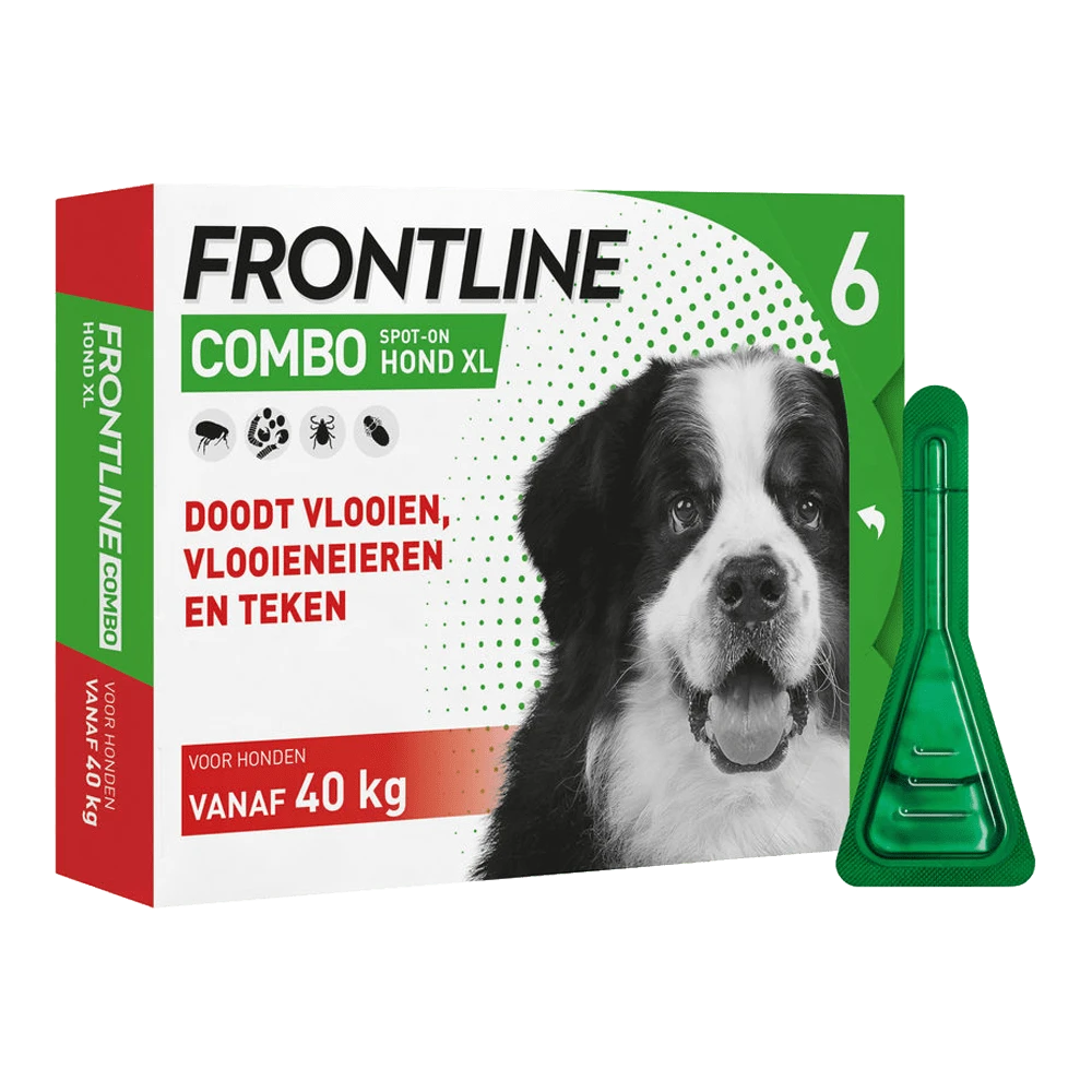 Frontline Combo Spot On Hond XL - 6 Pipet (4+2 GRATIS) - Anti Vlooien, Teken En Luizen