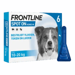 Frontline Spot On M Hond - 10 Tot 20kg - 6 Pipet - Anti Vlooien, Teken En Luizen