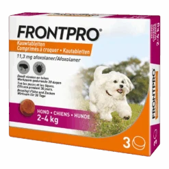 Frontline Frontpro Hond - Kauwtabletten - S - 2-4kg - 3 Tabletten