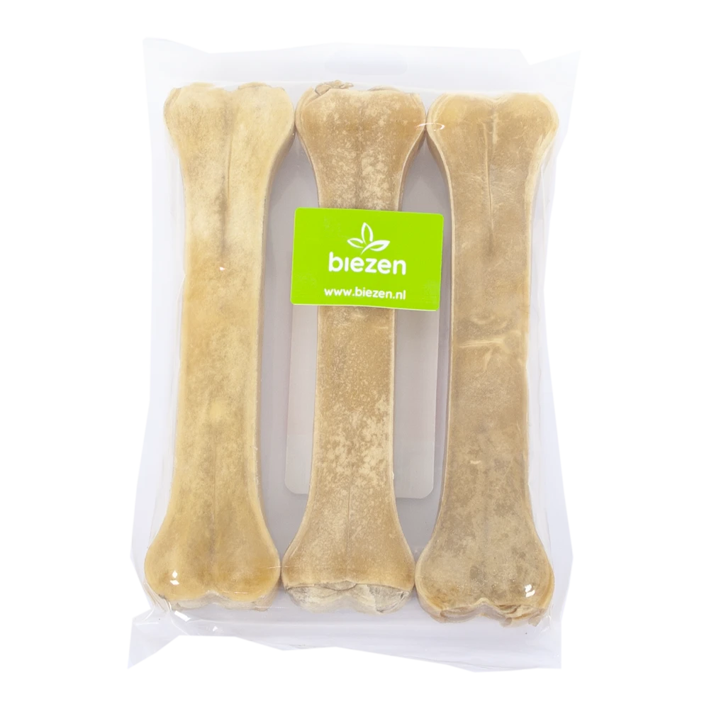Biezen Geperste Kauwbotten 8,5 Inch (21cm) 3st - Hondenvoer - 240g 3 Biezen Geperste Kauwbotten 8,5 Inch (21cm) 3st - Hondenvoer - 240g