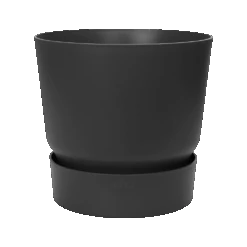 Elho Bloempot Greenville Rond 25cm - Living Black