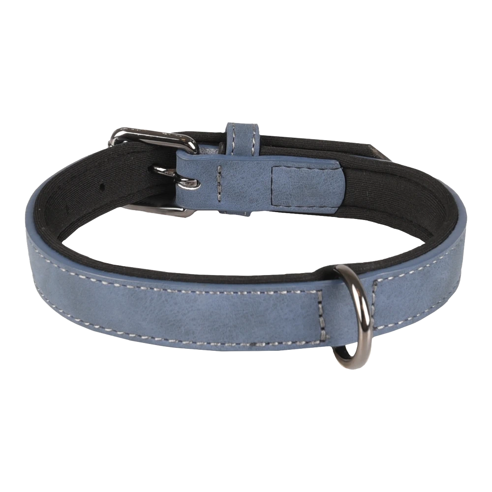 Flamingo Halsband Delu Blauw - Leer - 43-53cm 25mm - Hondenhalsband 4 Flamingo Halsband Delu Blauw - Leer - 43-53cm 25mm - Hondenhalsband - Afbeelding 2