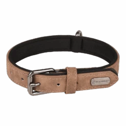 Flamingo Halsband Delu Bruin - Leer - 52-62cm 30mm - Hondenhalsband