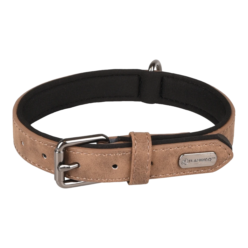 Flamingo Halsband Delu Bruin - Leer - 29-35cm 15mm - Hondenhalsband 3 Flamingo Halsband Delu Bruin - Leer - 29-35cm 15mm - Hondenhalsband