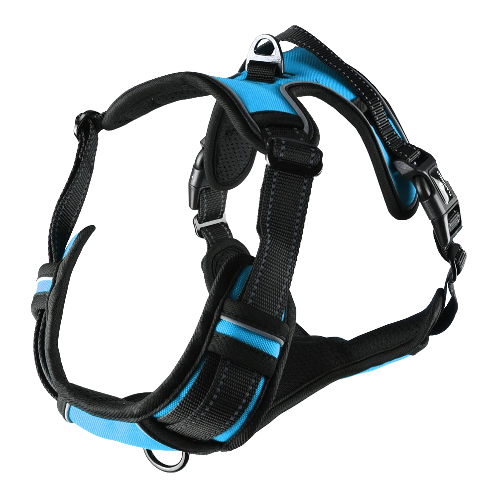 Flamingo Harnas Balou Blauw - XL - 80-105cm X 25mm - Hondenharnas