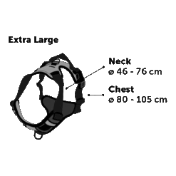 Flamingo Harnas Balou Blauw - XL - 80-105cm X 25mm - Hondenharnas -Flamingo Verkoop harnas balou blauw xl 80 105cm x 25mm hondenharnas 4 5