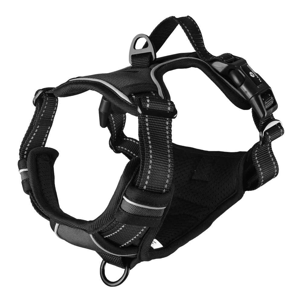 Flamingo Harnas Balou Zwart - M - 50-65cm X 25mm - Hondenharnas 3 Flamingo Harnas Balou Zwart - M - 50-65cm X 25mm - Hondenharnas