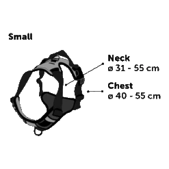 Flamingo Harnas Balou Zwart - S - 40-55cm X 20mm - Hondenharnas -Flamingo Verkoop harnas balou zwart s 40 55cm x 20mm hondenharnas 4 5