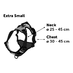 Flamingo Harnas Balou Zwart - XS - 30-45cm X 15mm - Hondenharnas -Flamingo Verkoop harnas balou zwart xs 30 45cm x 15mm hondenharnas 4 5