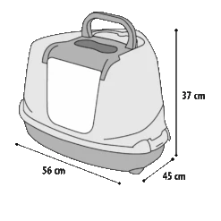 Flamingo Hoek Kattenbak Thor Blauw - L - 45x56x37cm -Flamingo Verkoop hoek kattenbak thor l 45x56x37cm 3 2