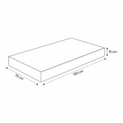 Flamingo Hondenkussen Iduna Rechthoekig - Zwart - 100x70x15cm -Flamingo Verkoop hondenkussen iduna rechthoekig zwart 100x70x15cm 2 2