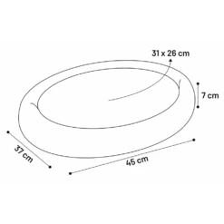 Flamingo Hondenkussen Sherpa Ovaal - Bruin/Groen - 45x37x7cm -Flamingo Verkoop hondenkussen sherpa ovaal bruin groen 45x37x7cm 2 1
