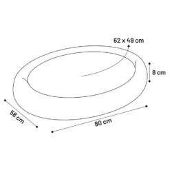 Flamingo Hondenkussen Sherpa Ovaal - Bruin/Groen - 80x58x8cm -Flamingo Verkoop hondenkussen sherpa ovaal bruin groen 80x58x8cm 2 1