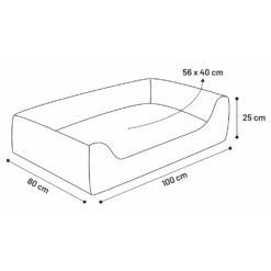 Flamingo Hondenmand Celeste Rechthoekig Met Rits - Muntgroen - 100x80x30cm -Flamingo Verkoop hondenmand celeste rechthoekig met rits muntgroen 100x80x30cm 2 1