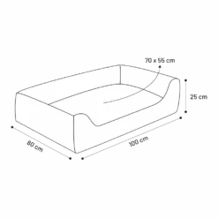 Flamingo Hondenmand Iduna Rechthoekig - Zwart - 100x80x25cm -Flamingo Verkoop hondenmand iduna rechthoekig zwart 100x80x25cm 3 2