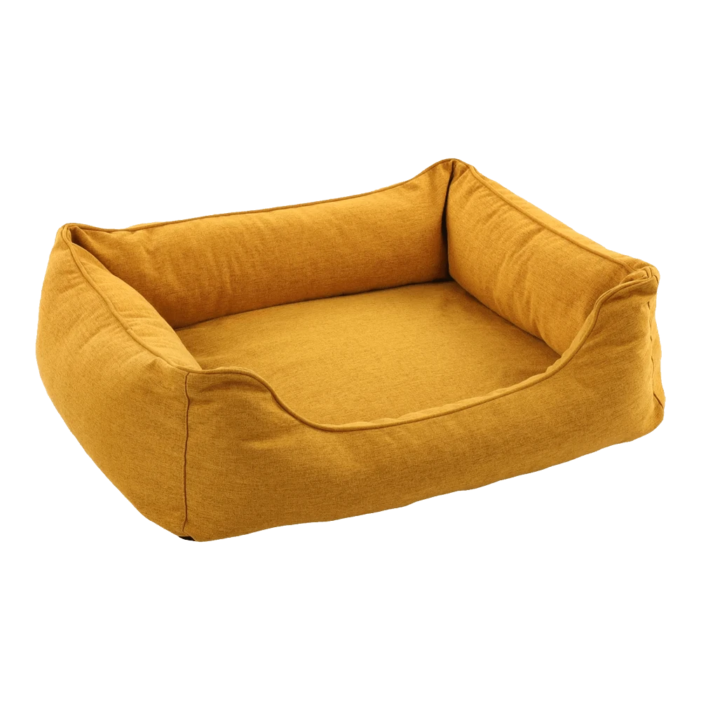 Flamingo Hondenmand Ziva Rechthoek Met Rits - Oker - 80cm 3 Flamingo Hondenmand Ziva Rechthoek Met Rits - Oker - 80cm