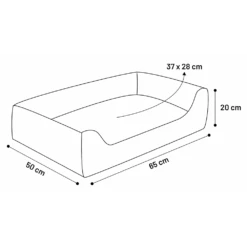 Flamingo Hondenmand Ziva Rechthoek Met Rits - Terracotta - 65cm -Flamingo Verkoop hondenmand ziva rechthoek met rits terracotta 65cm 2 1