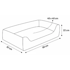 Flamingo Hondenmand Ziva Rechthoek Met Rits - Terracotta - 80cm -Flamingo Verkoop hondenmand ziva rechthoek met rits terracotta 80cm 2 1