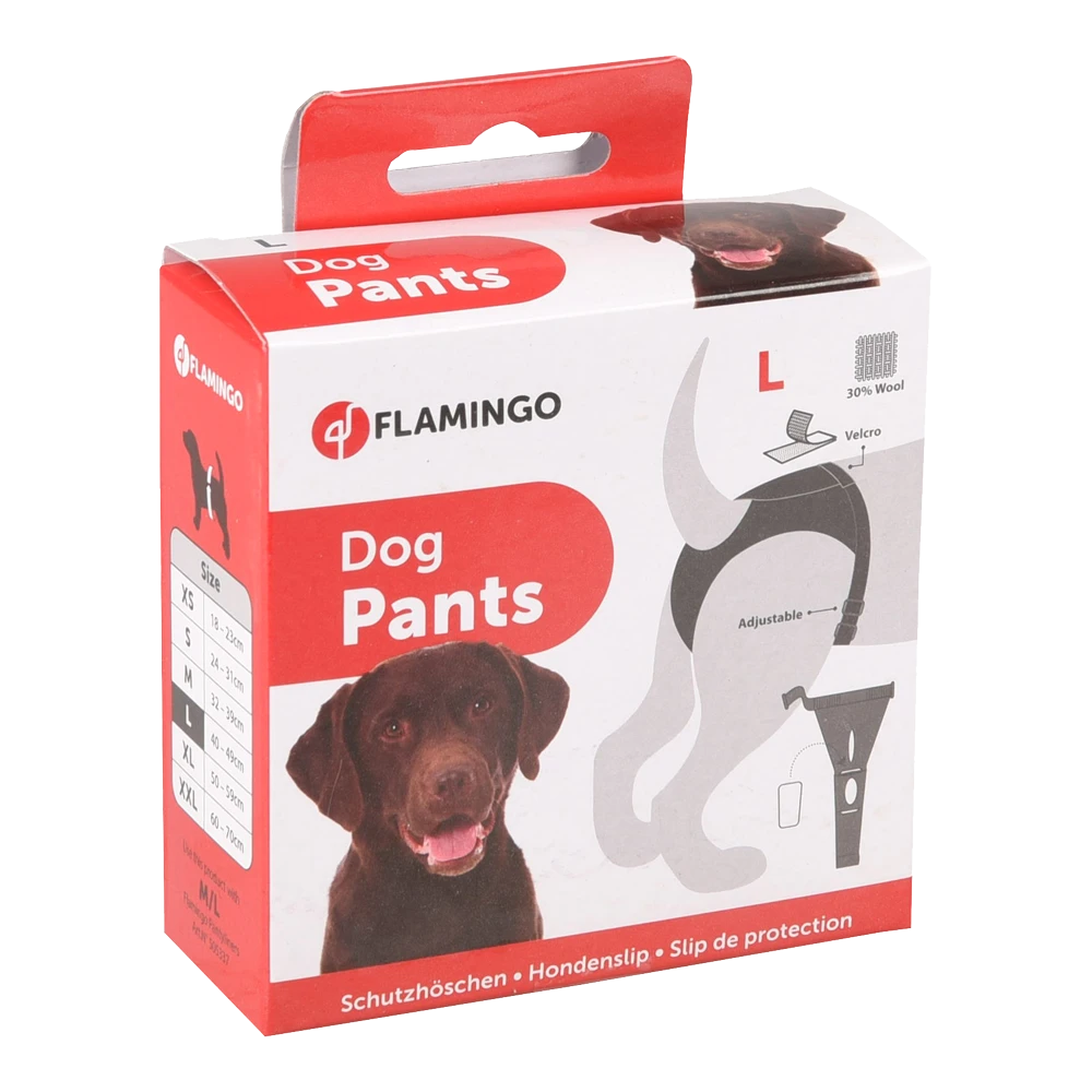 Flamingo Hondenslip Velcro - L - Zwart - Hondenonderbroek 3 Flamingo Hondenslip Velcro - L - Zwart - Hondenonderbroek