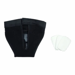 Flamingo Hondenslip Velcro - S - Zwart - Hondenonderbroek