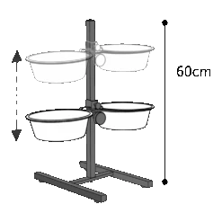 Flamingo Hondenvoerbak Otis Met Standaard - 2x21cm - 1,5L -Flamingo Verkoop hondenvoerbak otis met standaard 2x21cm 1 5l 3
