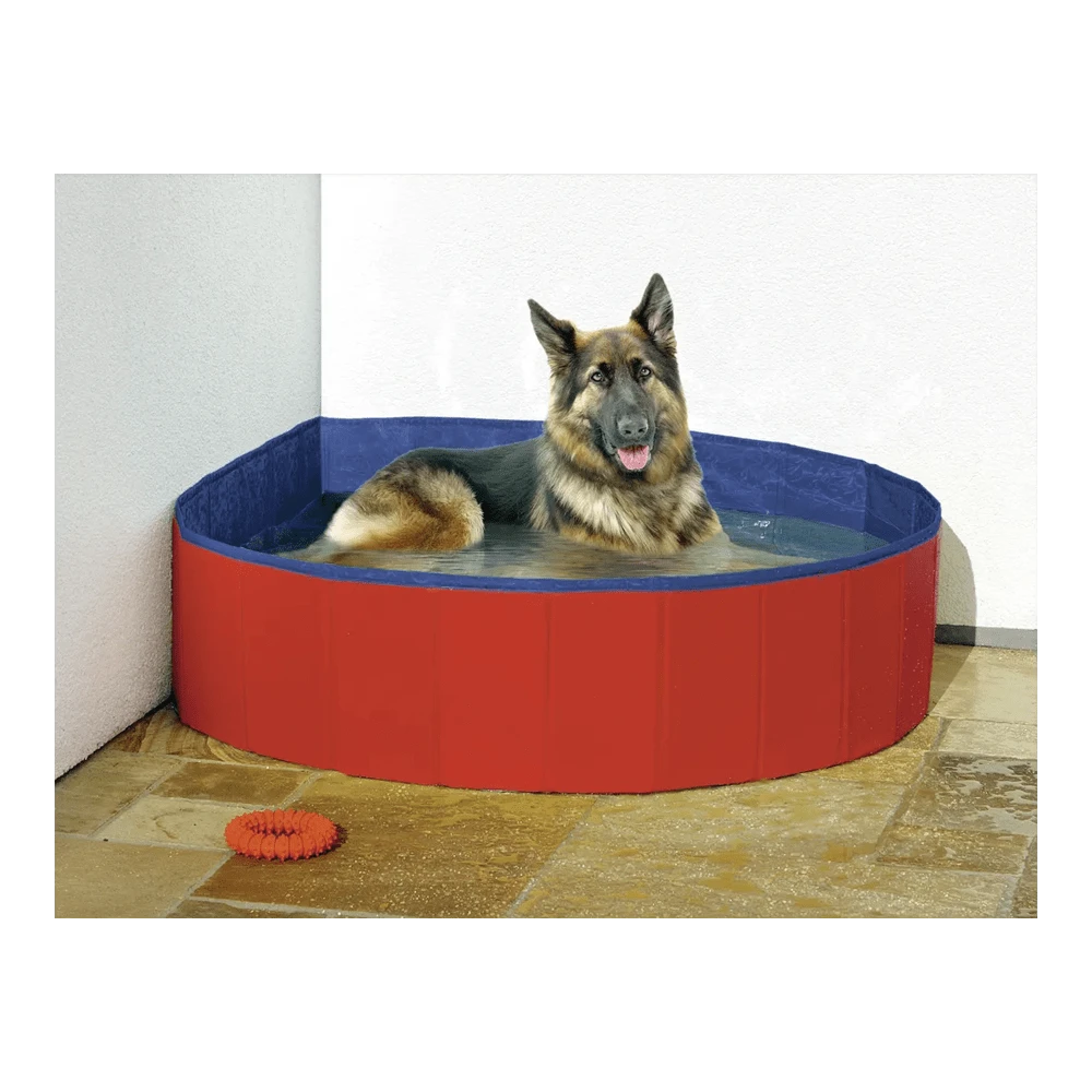 Flamingo Hondenzwembad Doggy Splash Rond - 80x20cm - Blauw/Rood 4 Flamingo Hondenzwembad Doggy Splash Rond - 80x20cm - Blauw/Rood - Afbeelding 2